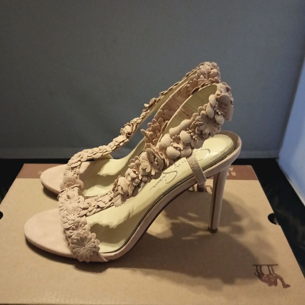 💯🔥JESSICA SIMPSON JESSIN DRESS SANDALS, WOMEN'S SIZE 7.5M, BLUSH🔥🔥SLIGHTLY - Picture 3 of 9